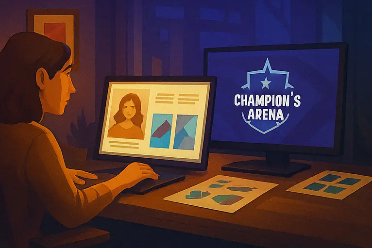 Identité visuelle pour l’événement e‑sport “Champion’s Arena”