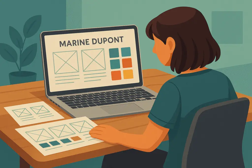 Refonte graphique du portfolio de Marine Dupont